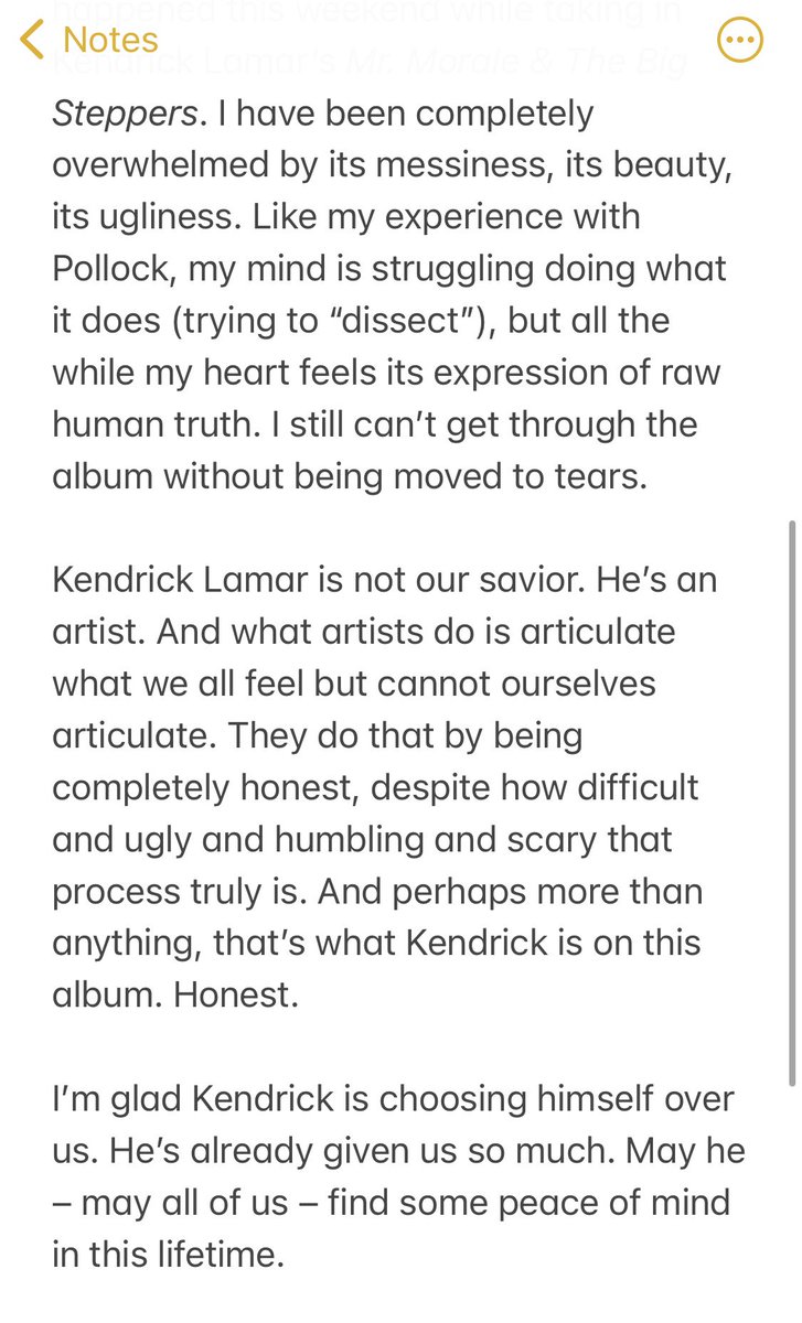 dissectpodcast's tweet photo. First impressions of Kendrick Lamar’s Mr. Morale &amp; The Big Steppers now on @spotify.

No big revelations or code cracking. Just processing. Thanks @oluwafemio &amp; @charlesxholmes for the convo. 🎧 https://t.co/oblJ3ipeXK

We’ll return to our analysis of INSIDE next week. https://t.co/mUnZWtyGls