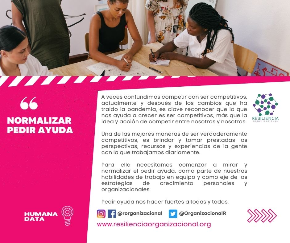 generacambios's tweet photo. "Normalizar pedir ayuda para fortalecer nuestra colaboración y crecimiento individual" #HumanaData de #ResilienciaOrganizacional https://t.co/Nn2L1AorhT
