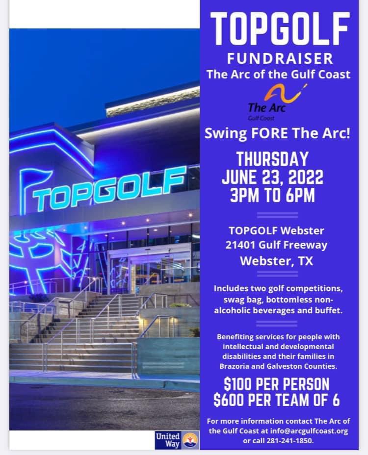 Join us for our Topgolf fundraiser on June 23! It’ll be a hole in one, so we hope to see you there! ⛳️

Sign up here!: eventbrite.com/e/swing-fore-t…

 If you have any questions, reach out to: info@arcgulfcoast.org