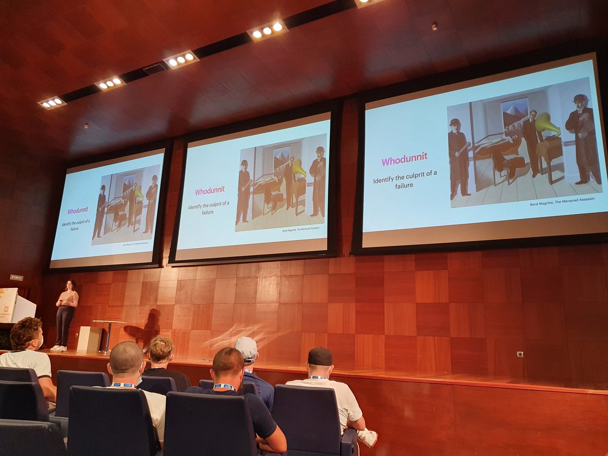 danielbryantuk's tweet photo. Silvia Pina talking about the focus on Whyhappen rather than Whodunnit at #KubeCon 

"Focus on helping people cope with complexity under pressure" https://t.co/DLXoYp8wxU