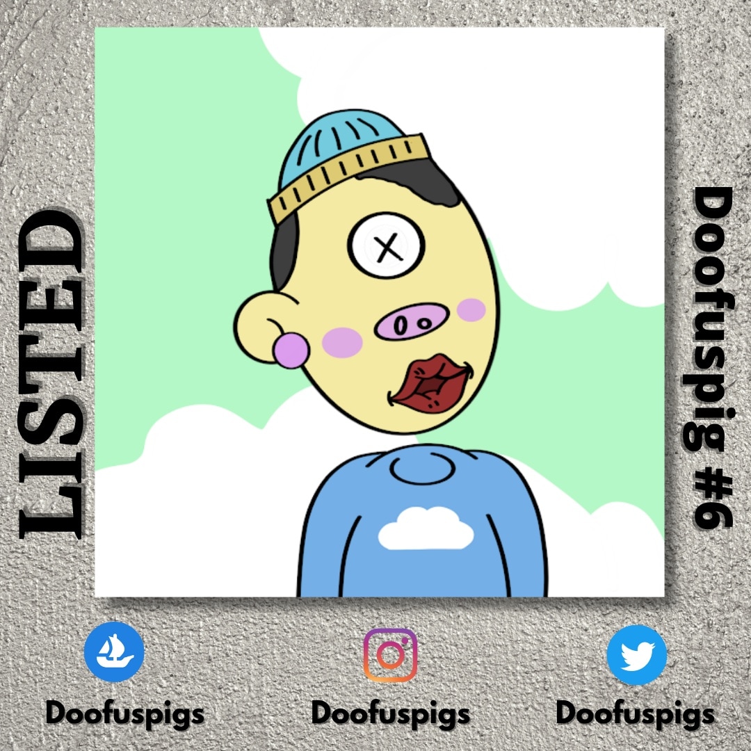 doofuspigs's tweet photo. ☀️Doofuspig #6 ☀️ 

#Doofuspigs #USA #NEW #NFTartists #UK #NFTCollector #investor #DoodleWorld #NFTdrop #PolygonNFT #NFTshills #DeFi #Metaverse #Dogecoin #NFTCommunity  #NFT #NFTs #OpenSeaNFT #NFTProjects #NFTartist #nftart #NFTartists  #art #artist #love #photo #listed @opensea https://t.co/IH8QsdLRUH