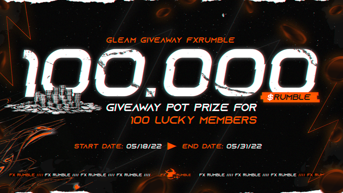FxRumble's tweet photo. 💰100000 $RUMBLE #giveaway
🎉100 winners randomly

How to enter: 

1️⃣Follow @FxRumble
2️⃣Like &amp; RT🔁 this post
3️⃣Complete our #quiz👇🏻
https://t.co/Qemj4ze1QE 

⏳Ends on 05/31/22.

https://t.co/H8CwO3HKeh | #FxRumble | #Giveaways | https://t.co/0lZ4S4XP6L