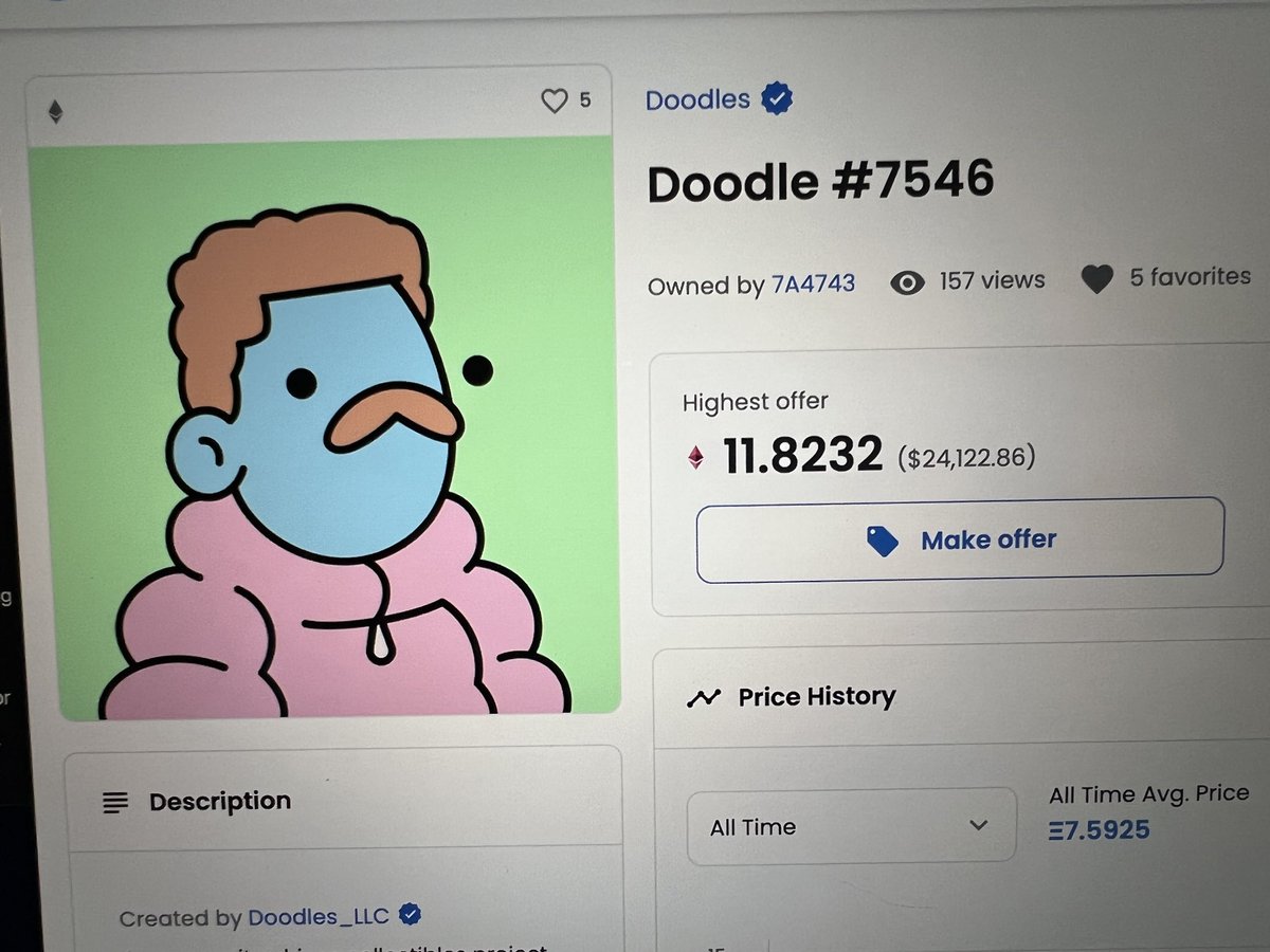 SethGreen's tweet image. Well frens it happened to me. Got phished and had 4NFT stolen. @BoredApeYC @opensea @doodles @yugalabs please don’t buy or trade these while I work to resolve:
@DarkWing84 looks like you bought my stolen ape- hit me up so we can fix it