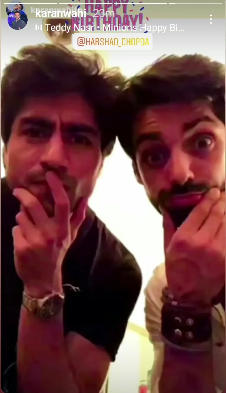 Thank you karan wahi for wishing him.   HAPPY BIRTHDAY HARSHAD CHOPDA 