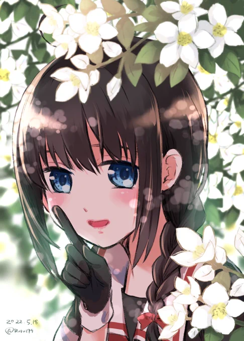 #時雨進水日2022
 #時雨進水日
5月18日の誕生花は「バイカウツギ」
花言葉は「思い出」「気品」

今年もおめでとう、時雨。 