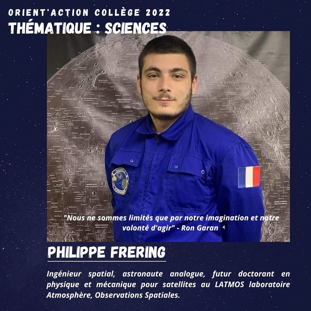 🚨Philippe FRERING : Invité de la thématique sciences.

Venez découvrir son parcours et ses ambitions personnelles le samedi 21 mai de 9h à 13h à l’Orient’Action Collège. 🎓

Pour vous inscrire, rendez-vous dans la bio ! 🤗

L’Équipe Eurêka 💡