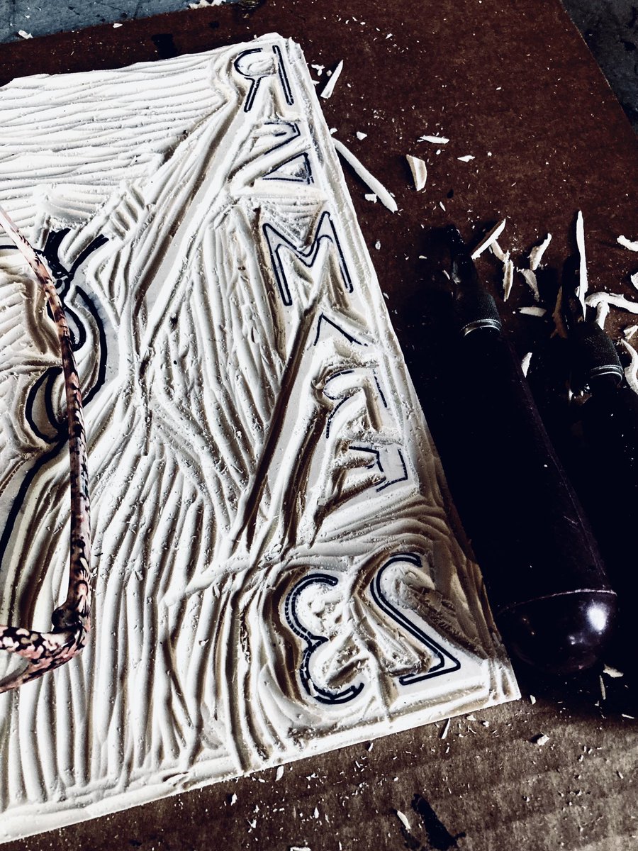 xsuzi00's tweet image. The slow process of hand cutting the block for the next Red Mare cover.
Planning for a Solstice release.
Very limited probably 
⁦@bconnie509⁩ Here’s progress report
#RedMare #poetry #handmadebooks