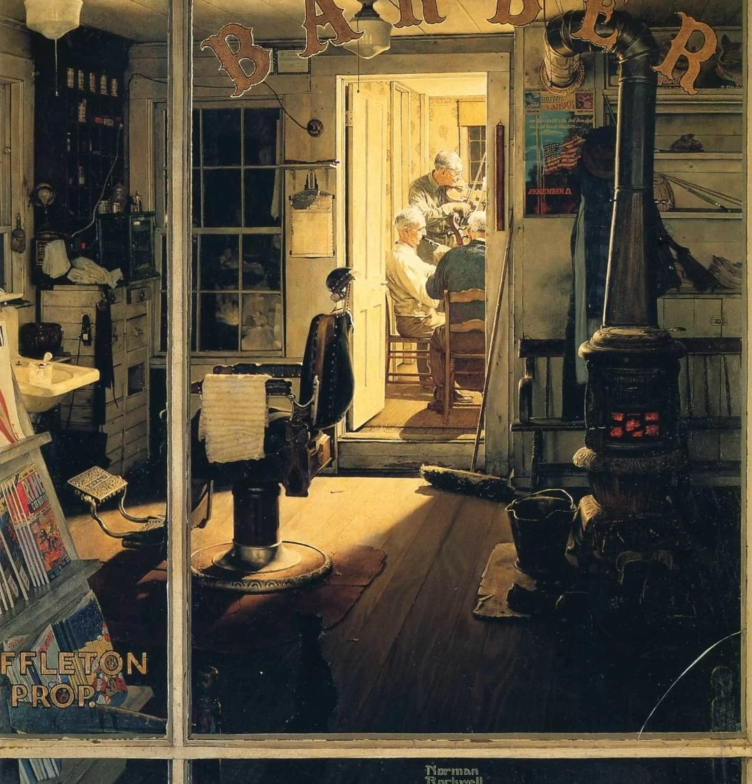 SiaArte's tweet photo. Il peculiare stile di #NormanRockwell è stato definito "realismo romantico" con un largo apprezzamento popolare che ha influenzato generazioni successive di illustratori. La sua fama è legata soprattutto alle oltre 300 copertine create per il magazine "The Saturday Evening Post". https://t.co/cWy9GLXzyU