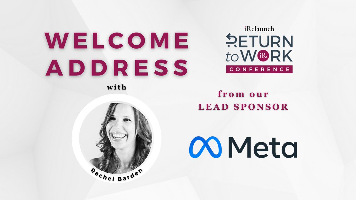 iRelaunch's tweet photo. We're about to kick off our @iRelaunch #ReturnToWorkConference with lead sponsor @Meta! Registrants: check your email or #iRelaunch account to join us and #CallOutYourBreak! If you're not registered, save the date for our October #RTWConference here: https://t.co/aBkVMB27fp https://t.co/9BNKcpvwIq
