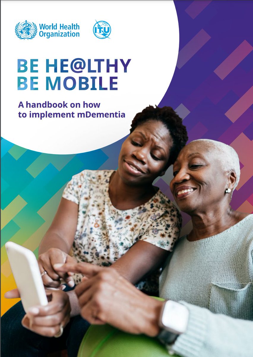 An estimated 50 million people live with dementia worldwide 🗺️. 

Introduce and scale-up #mHealth programmes for dementia risk reduction and carer support with this <a href="/ITU/">Int’l Telecommunication Union</a> <a href="/WHO/">World Health Organization (WHO)</a> handbook: itu.int/en/ITU-D/ICT-A… #WTISD