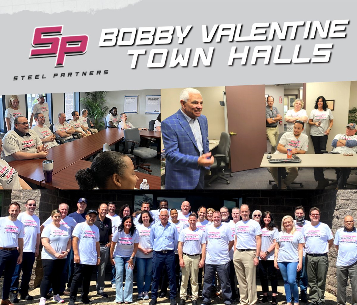 DunmoreCorp's tweet photo. Thank you Steel Sports for organizing a town hall event with baseball legend Bobby Valentine. His advice and stories are inspiring examples of the Steel Partners values of Teamwork, Respect, Integrity, &amp; Commitment. Learn about Steel Sports, https://t.co/yMeiJYacH2 #steelsports https://t.co/tiPrEKcVsW