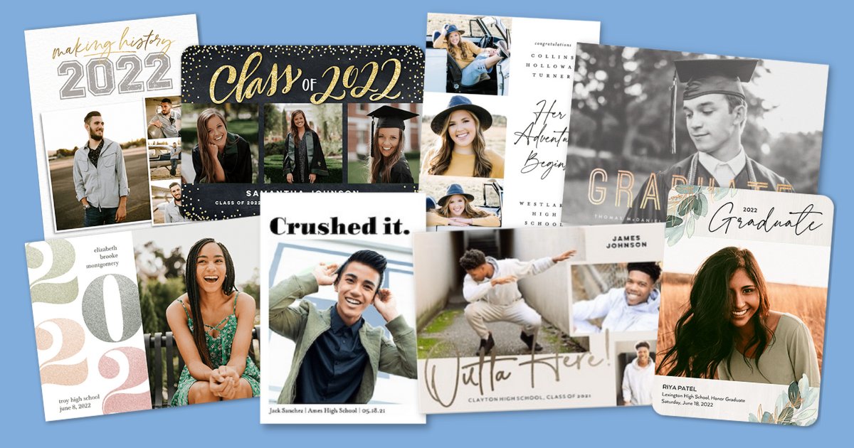 TriSeniorYear's tweet photo. Shopping for GRAD ANNOUNCEMENTS? Here are 32 of our favorites for the #classof2022 from @Shutterfly , @zazzle and @Minted  (plus links to their current promos)! 👩‍🎓🎉🎓🎉🧑‍🎓 #graduation2022 #2022grad #SeniorYear  https://t.co/pSL9GT7Ug5 https://t.co/c1lysZft2S