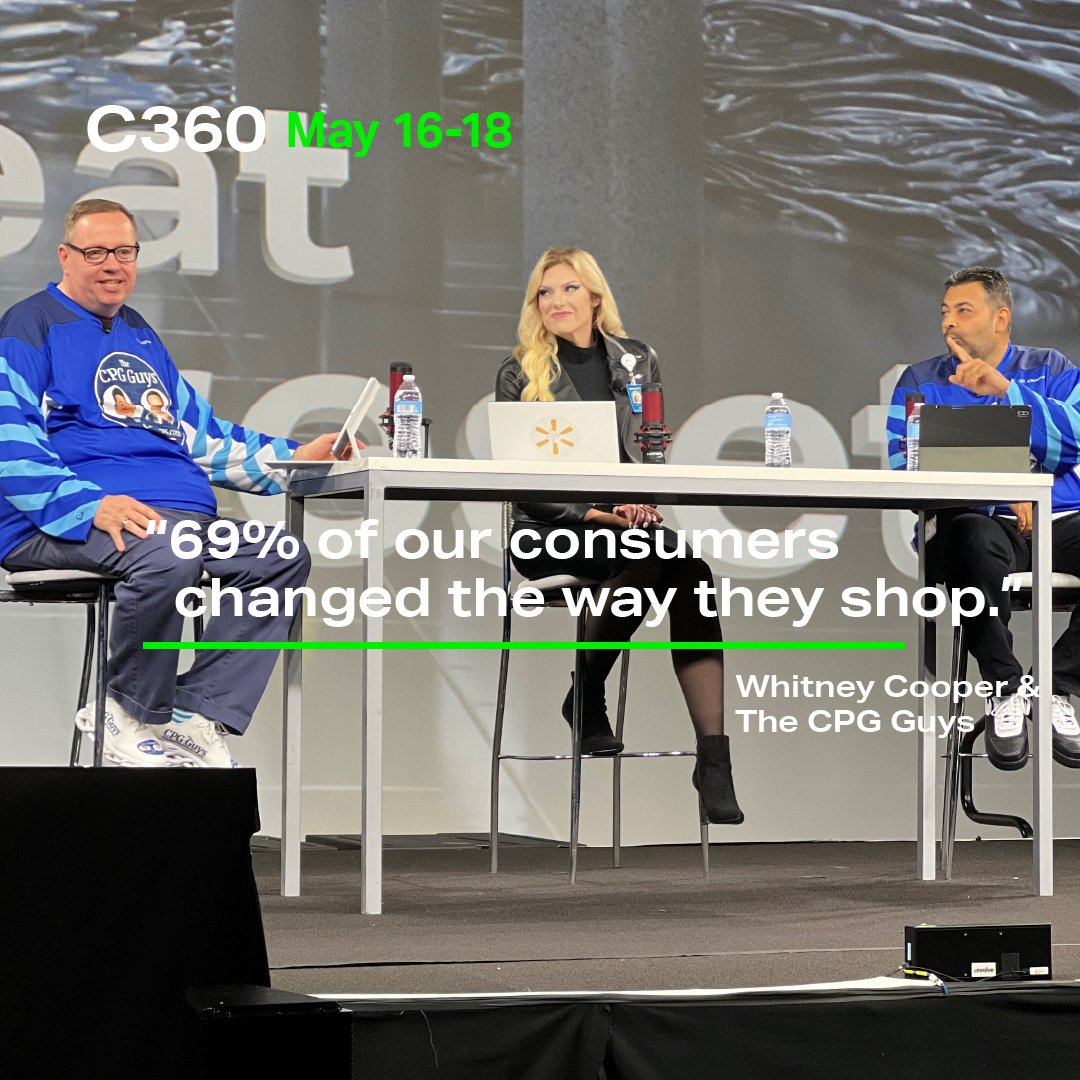 NielsenIQ's tweet photo. Now welcoming to the mainstage the @cpgguys and Whitney cooper of @Walmart as they discuss data and technology in the omnichannel world.  
🌐 #C360 https://t.co/caS2TPkvKf