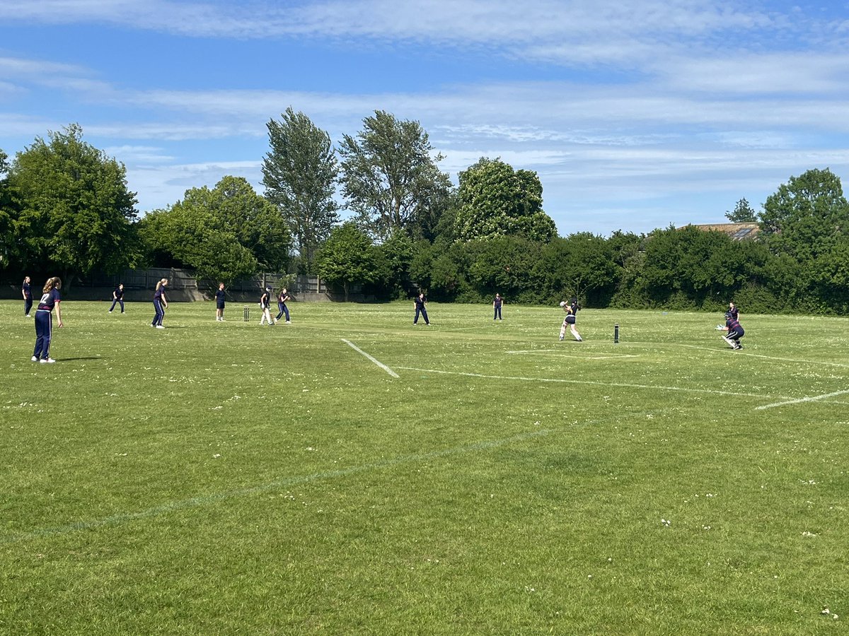 OHS_Sport's tweet photo. 121-2 scored by OHS in bat. 👏🏻🏏Amazing innings by Emma scoring 74 not out. Incredible. Now to bowl… #GoodLuck #100BallCup #TeamOHS💙💛 https://t.co/OOQGGvOfow