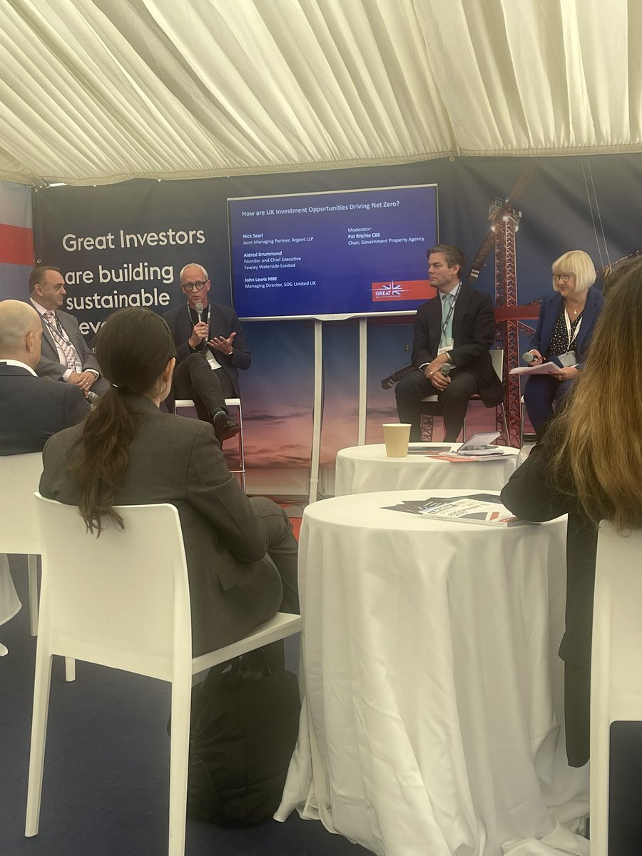 great event chaired by Pat Ritchie discussing investment opportunities driving net zero - main takeaway was the lack of developed policy surrounding housing and how a shift away from a number based narrative was needed