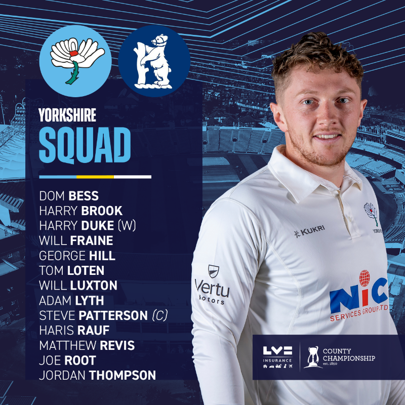 YorkshireCCC's tweet photo. Match Preview 👇 

🏏 Yorkshire 🆚 Warwickshire
📍  Headingley Stadium
🗒 Thursday 19 - Sunday 22 May

 #OneRose