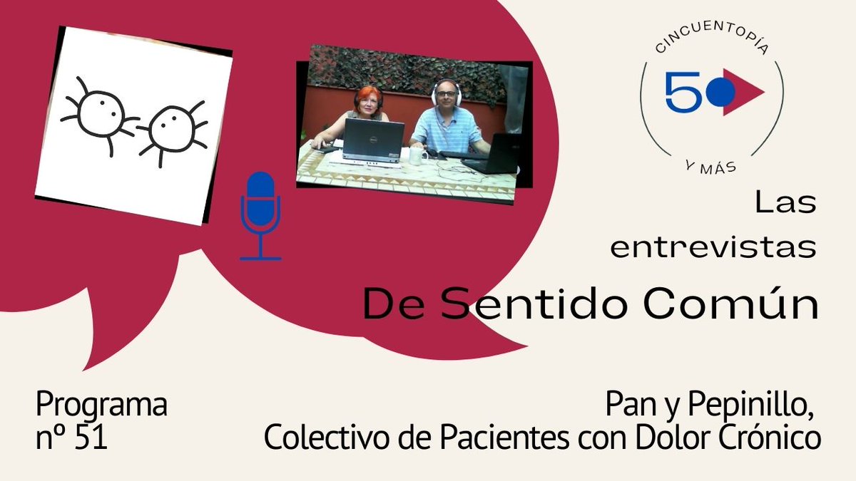 50nieva's tweet photo. En el núm. 51 del #podcast De Sentido Común conversamos con @PanyPepinillo una plataforma creada para dar visibilidad al #Dolorcrónico #enfermedadescronicas  https://t.co/kqXDWVHvLI https://t.co/buzbKSevTS