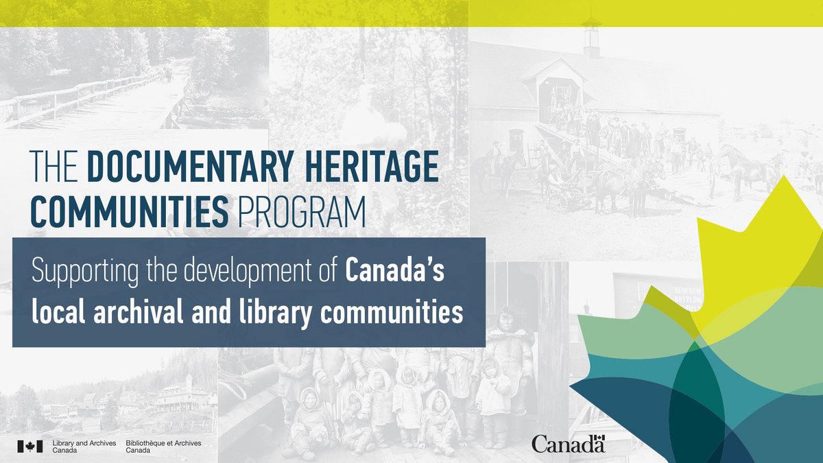 We’re proud to support 38 projects under the Documentary Heritage Communities Program (DHCP). Find out about the 2022–2023 recipients and projects: ow.ly/JnPM30sjUF5 #CanDocumentaryHeritage
