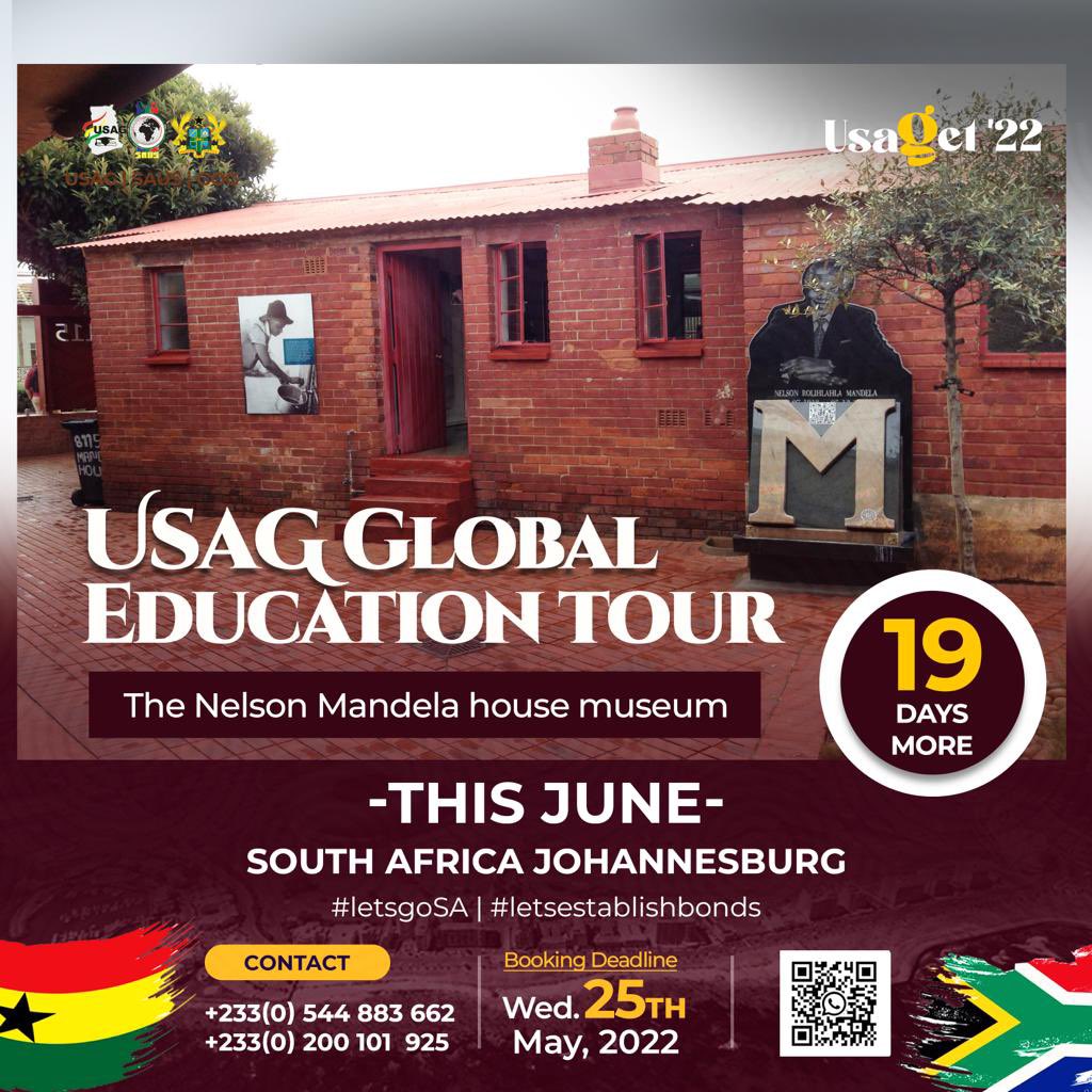 USAGOFFICIAL_'s tweet photo. The sacredness and symbolism of this edifice is such that when you come out of it, you can’t but preach freedom, liberation and equal rights. Join the USAG Global Education Tour to The Nelson Mandela House Museum.

19 Days More

#letsgoSA🇬🇭🇿🇦 https://t.co/yVys1ysfCE