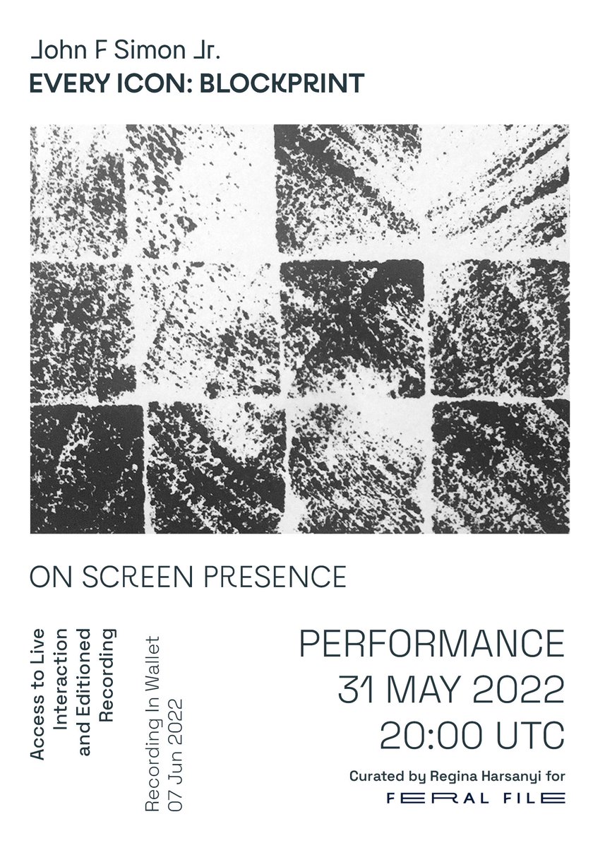 ReginaHarsanyi's tweet photo. Livestream Performance #2:
@Every_Icon
When: May 31st, 2022 at 4pm EST
Where: https://t.co/aOJEDqiGz8
Access to live interaction and recordings go on pre-sale May 23rd at 10AM EST
Auction for woodblock print from performance begins May 31st and ends June 1st
#onscreenpresence https://t.co/zd1VuLPpFp