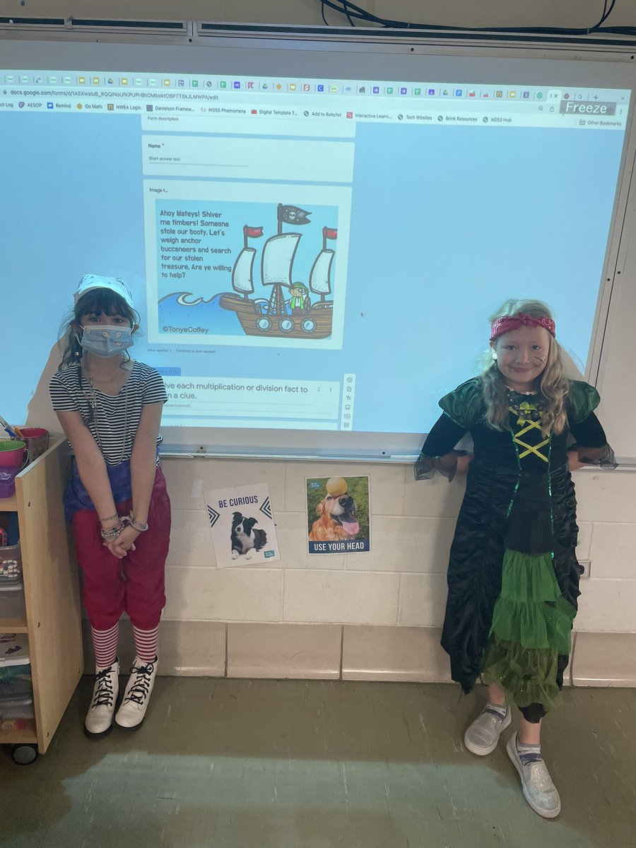 MrsMerrick3's tweet photo. Yo-ho-ho! Room 25 is celebrating Pirate Day with a virtual escape room looking for stolen treasure! 

@KerkstraCougars #engage142 https://t.co/gt2qsj8bHS