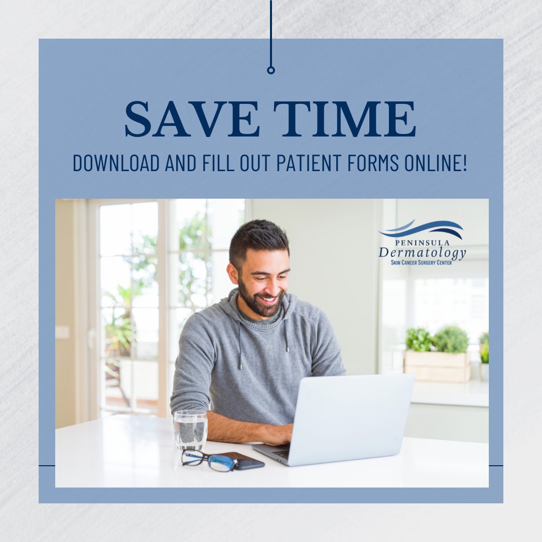 PeninsulaDermVA's tweet image. ⏱ To save time at your first appointment, download and fill out patient forms online! 

📝 Follow the link below to get started! 
peninsuladermatologyva.com/patient-info/

#PatientForms #PeninsulaDermatology #SkinCancerSurgeryCenter #BoardCertifiedDermatologist #Dermatology #Mohs