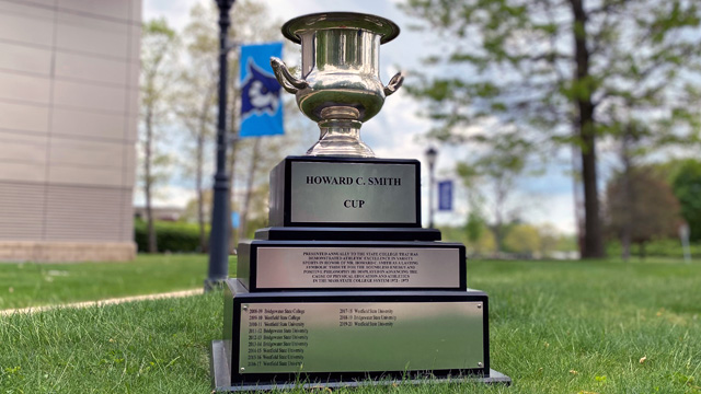 Congrats to <a href="/WestfieldOwls/">WSU Athletics</a> who claimed back-to-back #MASCAC Howard C. Smith Cup. It is awarded annually to the member institution which compiles the most points based on the placement of each of its programs competing in the league championship sports. 
mascac.prestosports.com/news/21-22_New…