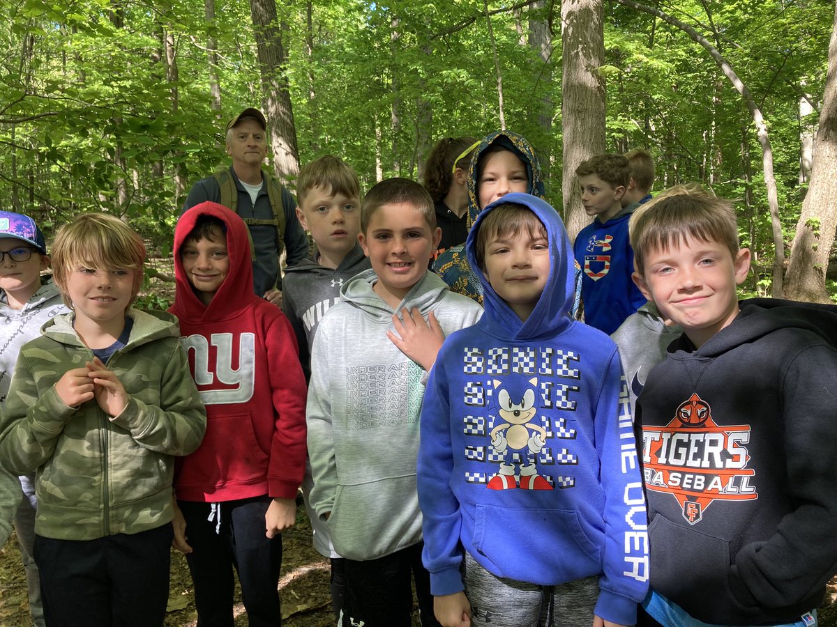cfGoodin's tweet photo. A wonderful day checking out soil and hiking in the beautiful forest! Thank you Lake Metro Parks! Courage is climbing through a cave! #cfChooseCourage https://t.co/FaTeigzQJK
