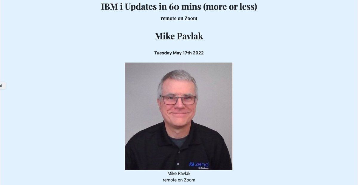 Tonight on Zoom! Learn new IBM i 7.5 enhancements! 
 
Omni President Mike Pavlak consumed and summarized hours of IBM announcement videos. He'll bring you up to speed on what's new in about an hour! 

Register now at... omniuser.org

#ibm_i #ibmi #ibmi7dot5 #bethere
