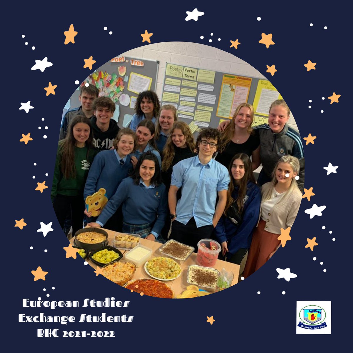 BHCMonaghan's tweet photo. European cuisine in European studies class today with MsFitzpatrick. @languages_ie @Leargas A final meal before examinations and return to #France🇫🇷#Spain🇪🇸#Italy🇮🇹 #Germany🇩🇪#welcomeguests #fondfarewells #monaghanmemories https://t.co/g9fhgArae9
