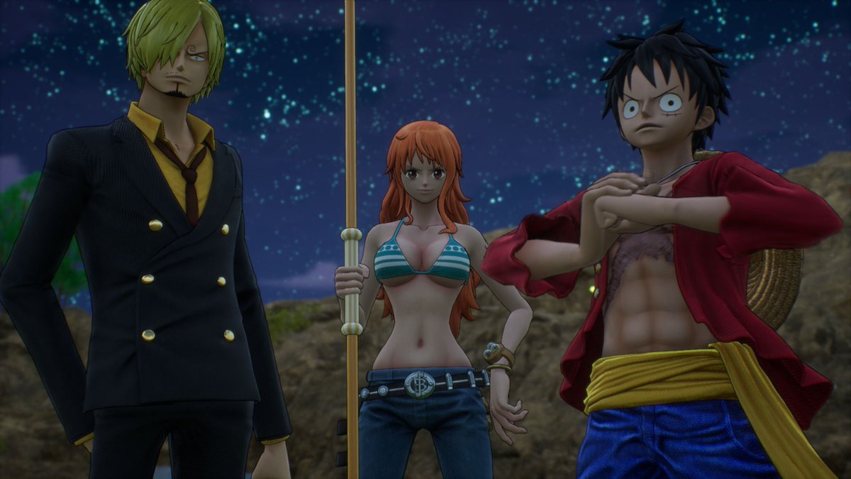 onepiece_games's tweet photo. Luffy, Zoro, Nami, Usopp, Sanji, Chopper, Robin, Franky, Brook. You'll get to play as all of them, in #ONEPIECEODYSSEY. https://t.co/kxlT7926sB