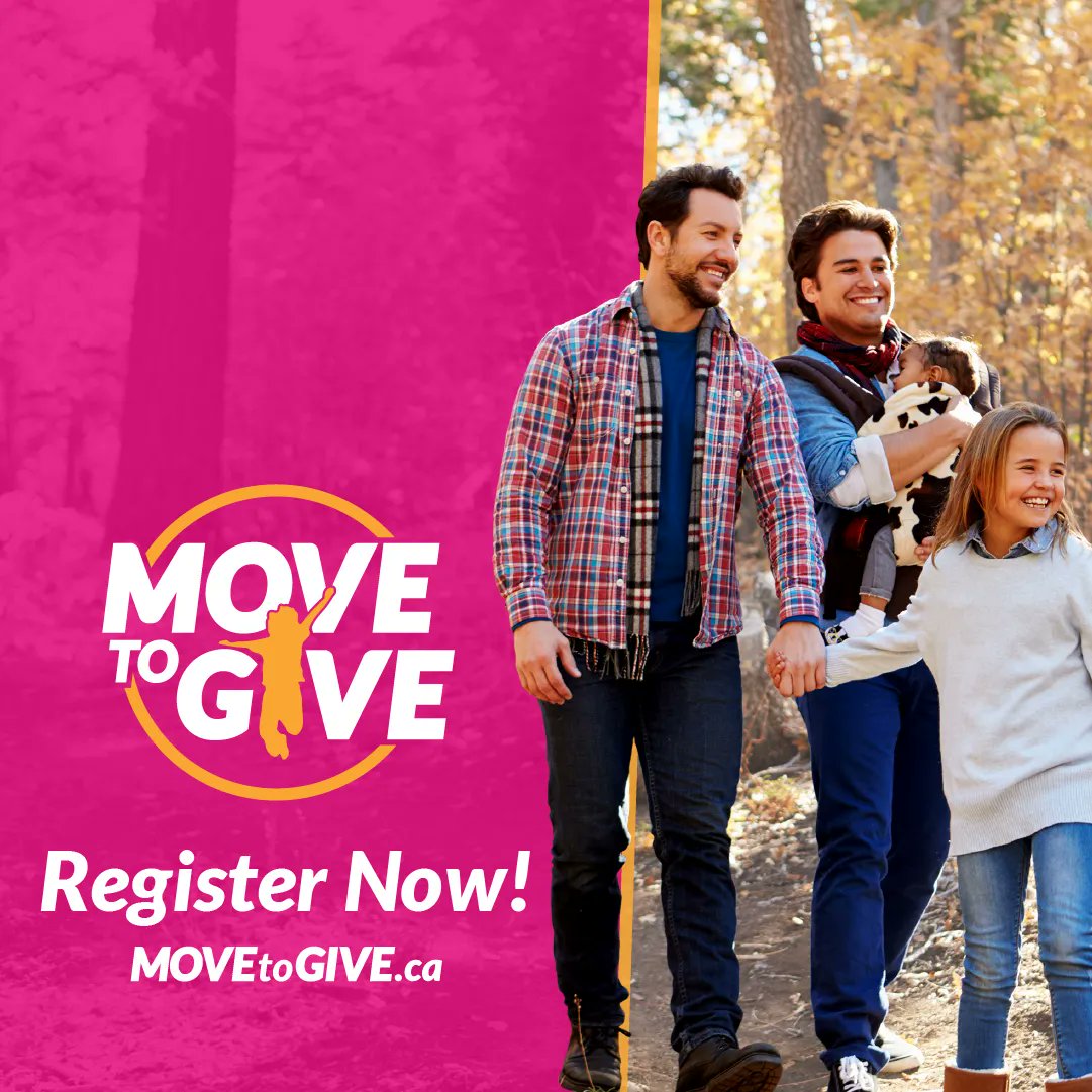 Looking for a way to get the family more active? Sign up for #MoveToGive and challenge the family to MOVE to GIVE back to your community, and support the YMCA! Register at movetogive.ca and download your activity passport to be entered to win 1 of our amazing prizes!