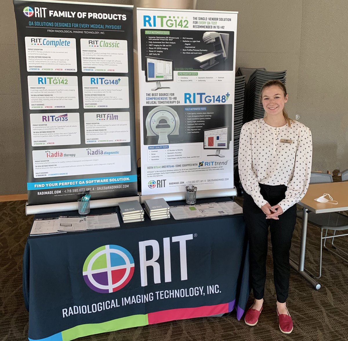 RIT4QA's tweet photo. RIT had a great time at the #RMAAPM meeting last weekend. RIT’s software Sales Specialist, Emma, was so happy to meet with our customers and industry peers in the Rocky Mountain region. Look forward to seeing Emma at more regional AAPM chapter meetings this year! https://t.co/b0Rgn4ahz9