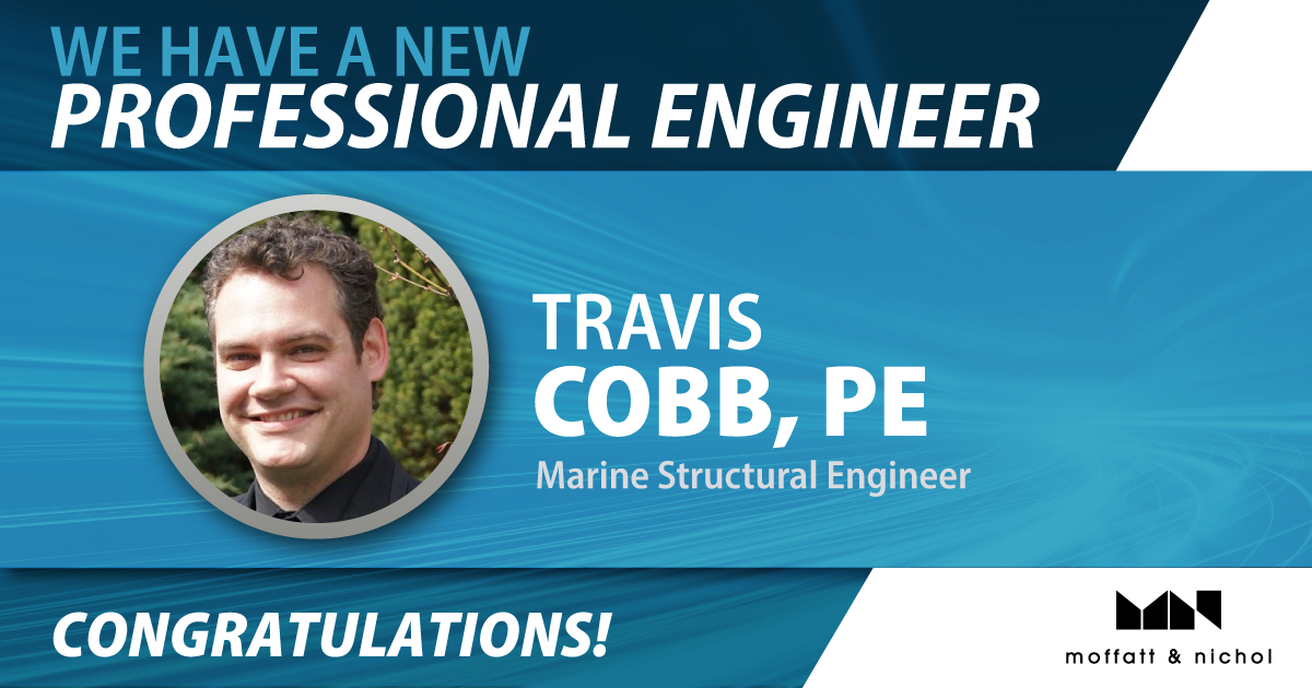 moffattnichol's tweet photo. Congratulations to Travis Cobb on passing the Principles and Practice of Engineering exam! We look forward to your continued success. 
#CreativePeoplePracticalSolutions #PEexam #engineer https://t.co/9uIGDMZ9qg