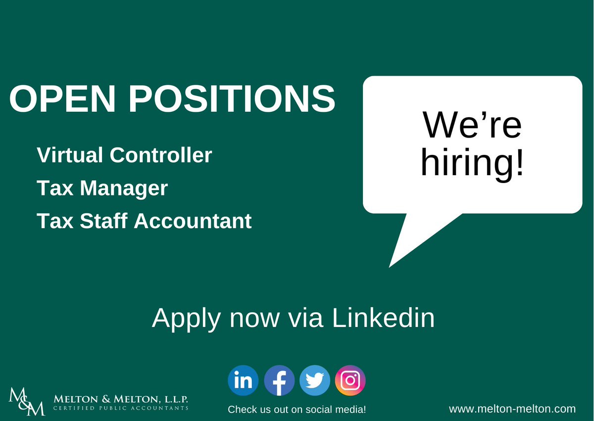 MeltonRecruit's tweet photo. Join the Melton &amp; Melton Team! See our latest job opportunities here. https://t.co/V7HhLVhgTA https://t.co/l25MOLhR03