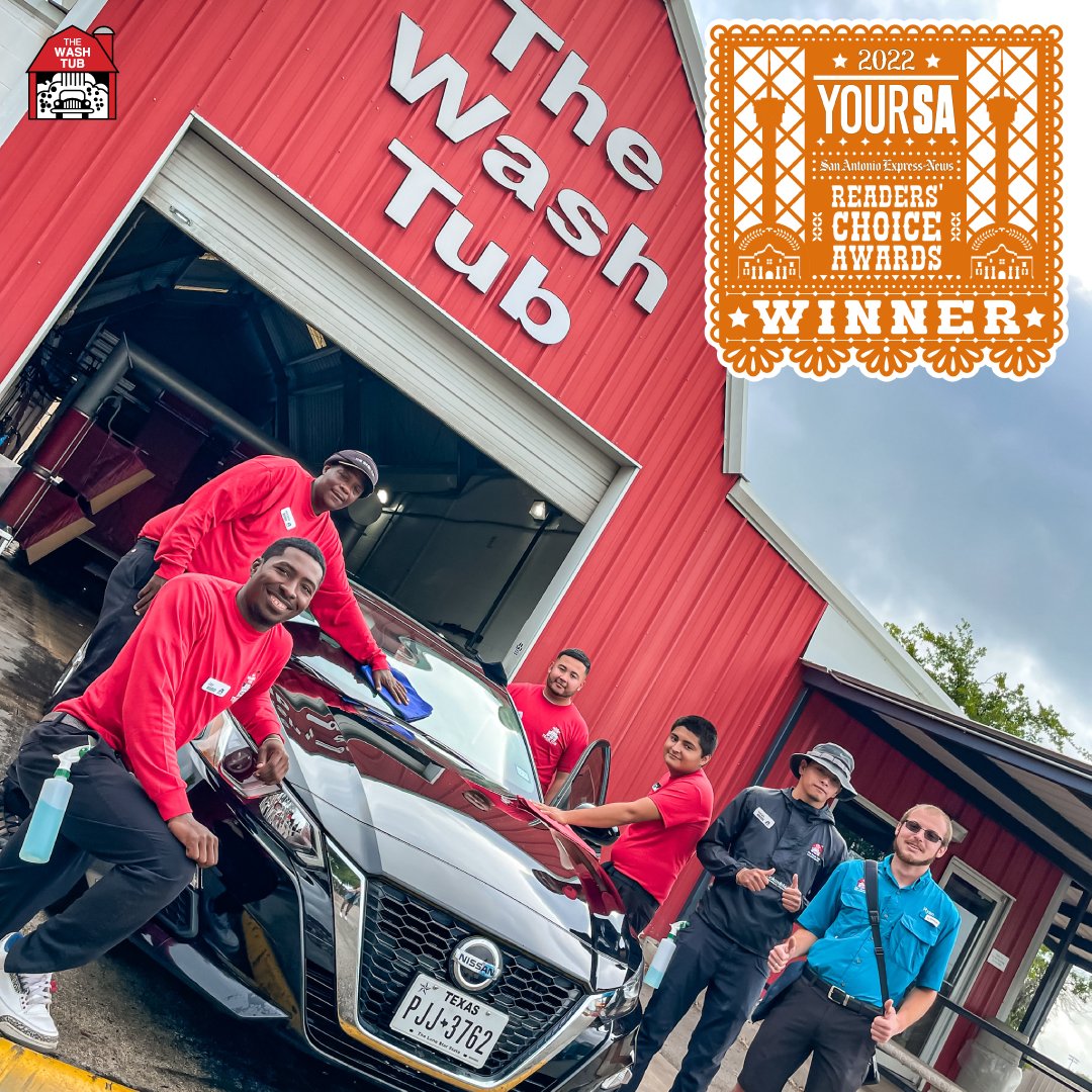 washtub's tweet photo. Our award-winning team is ready to serve you! We are happy to provide excellent customer service and a spotless wash! See you soon!
#readerschoice #yoursa #winner #carwash #detailcenter #autodetailing #serve #customersatisfaction #thewashtub https://t.co/42xqtmRuaA