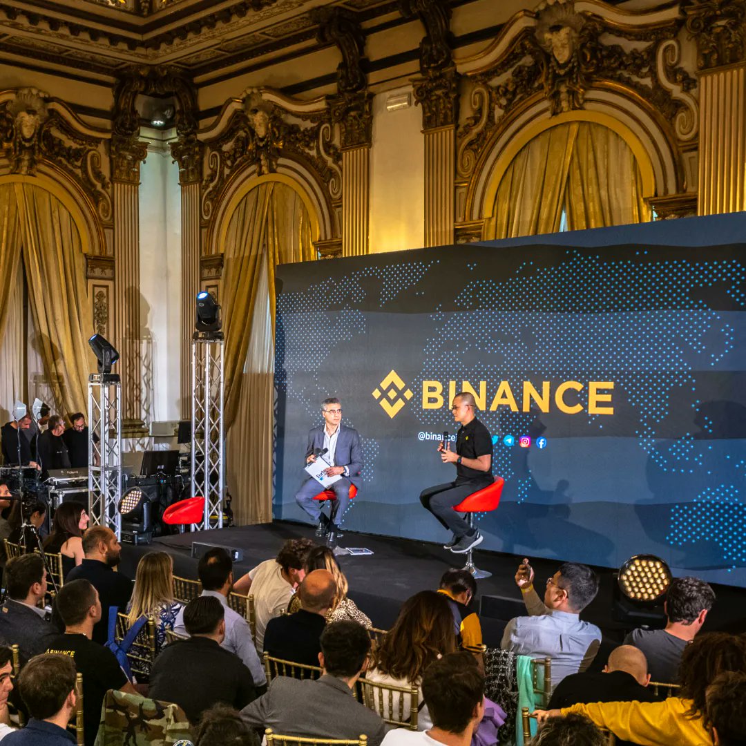 binance's tweet photo. Was great to see @cz_binance in attendance at the recent Blockchain Week event in Rome 🇮🇹

All #BWR2022 attendees had the opportunity to meet CZ in person and learn from him as he discussed all things crypto and #Binance. https://t.co/33uUQfK5gZ