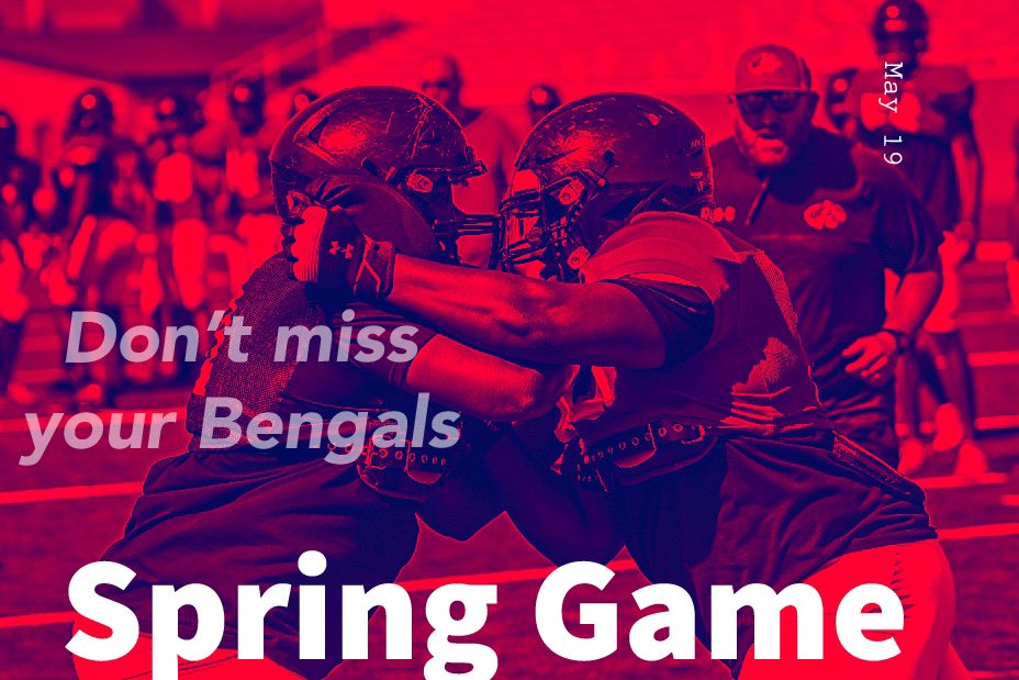 AndresPesina's tweet photo. Spring Game is coming! #BLS #BRINGTHEAXE #PLAYGREEN
@BengalLifestyle
@BraswellBooster
@Coach_Cmoore https://t.co/4JLeVOj2uY
