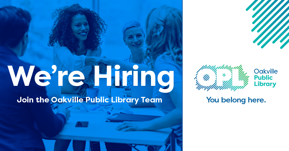 OakvilleLibrary's tweet photo. We are hiring! #TeamOPL is expanding and looking for some new faces to support our in-branch teams. Available roles include: 

Customer Information Specialist
Customer Service Technicians
Library Aide

Learn more or apply now at https://t.co/CaEKptLZZF https://t.co/a4AY1DYJf0