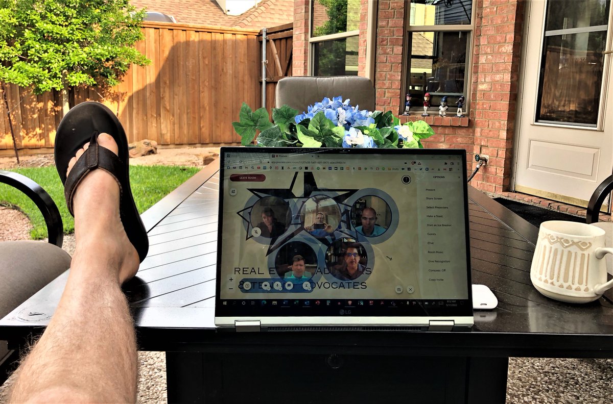 REATATenRep's tweet photo. When we say work from anywhere...we mean it!  Conference call provided by @carsoncgibbons from @preciate_org.  #distributedworkforce #workanywhere #conferencecalling #gettingitdone #allinandayswork https://t.co/DmOSpXR7nx
