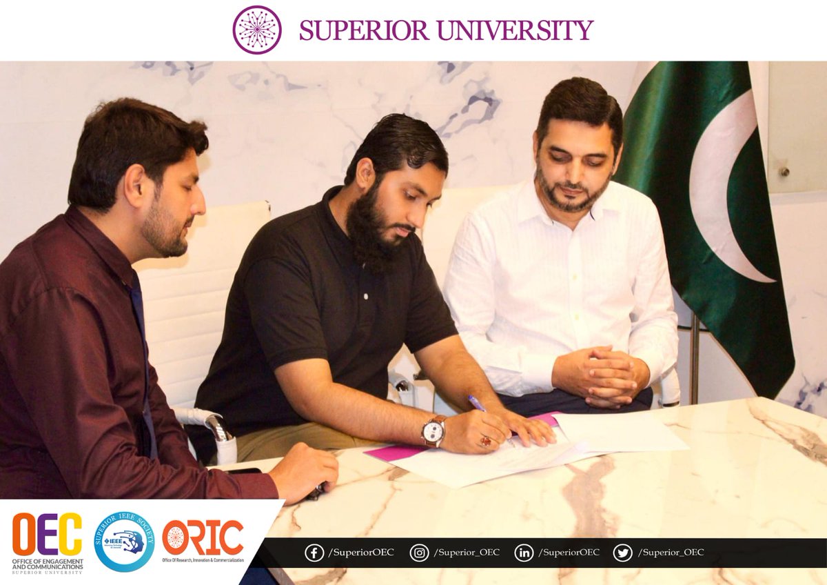 opussolution's tweet photo. Opus Solution has signed a Memorandum of Understanding with Superior University’s IEEE society.
This MoU will ensure Superior’s students' participation in different Opus Solution training sessions.
#OEC #SuperiorUniversity #opussolution https://t.co/7SrLFYO4oC