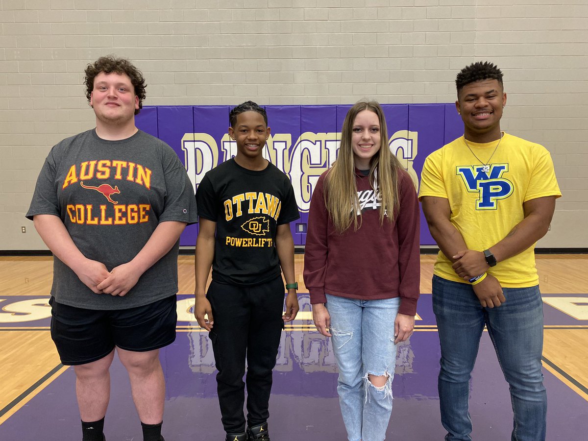 We are #EMSproud of these four Chisholm Trail High School student athletes who signed their National Letter of Intent to play sports at the collegiate level. Congratulations!
