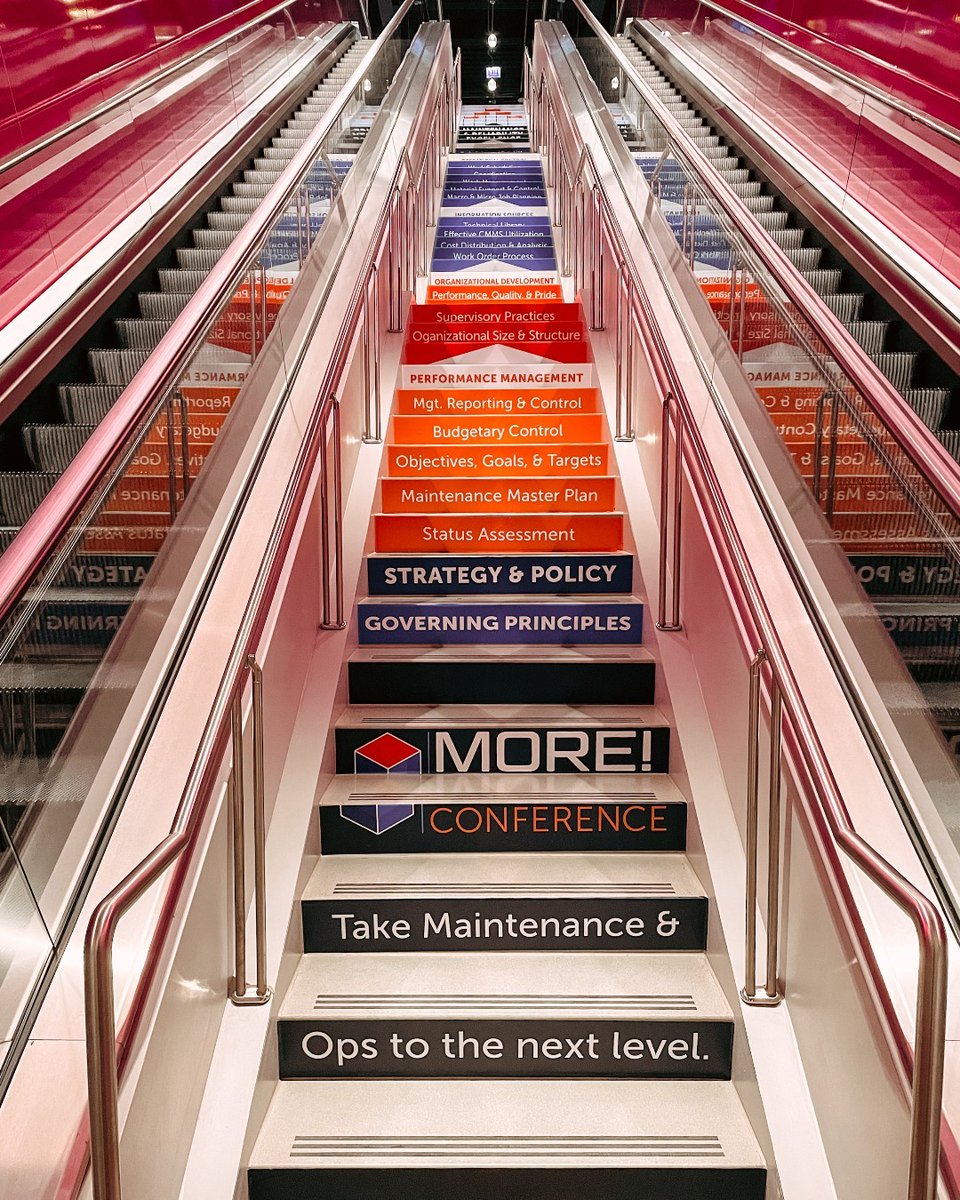 winreliability's tweet photo. Stairway to Maintenance, Operations, and Reliability Excellence!
Our MORE! 2022 conference started off with a bang last night and we are so excited for all the speakers and events that are happening this week! #MORE2022 #CMMSDataGroup https://t.co/KHoijazRDX