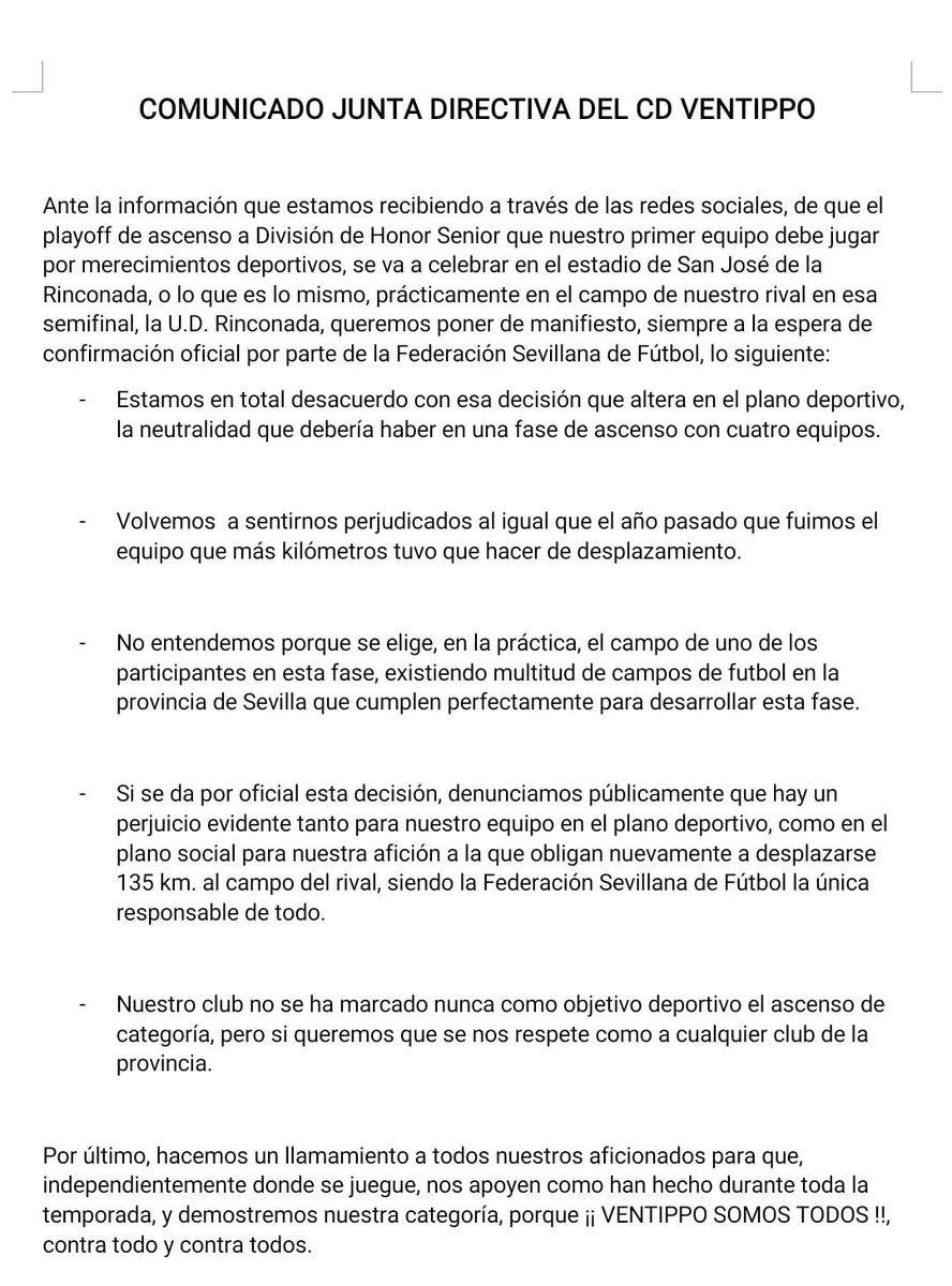 CVentippo's tweet photo. 🔊🔊 COMUNICADO OFICIAL 🔊🔊 https://t.co/Q5unbnEvjS