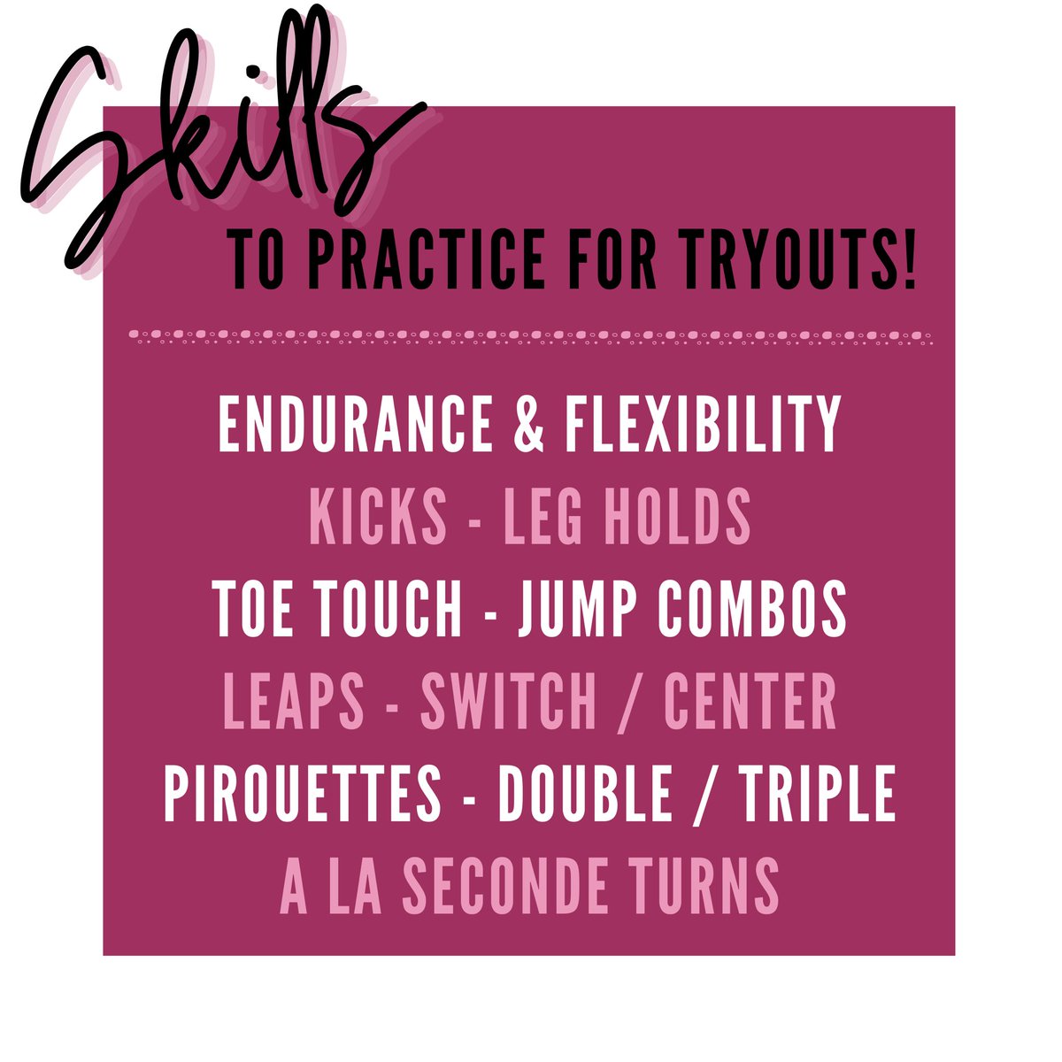 Wondering what to practice before tryouts in June?! Check out this list! 🎉
#bringonthebison