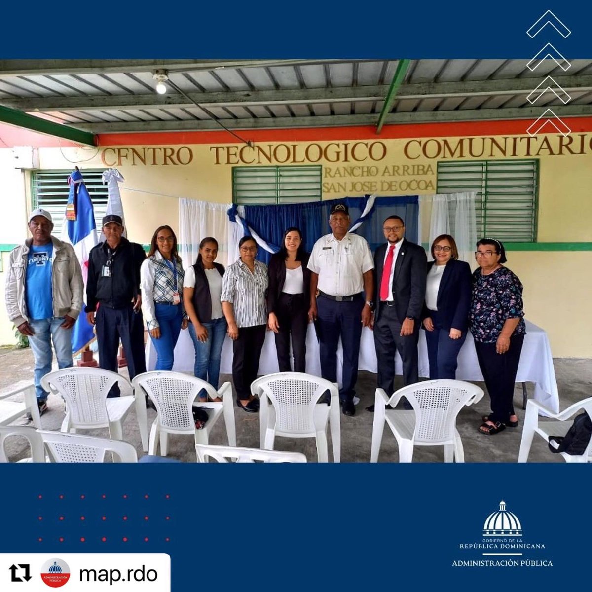 GreidysRoa's tweet photo. El Ministerio de Administración pública (MAP) realizó una Socialización del Sistema Nacional de Monitoreo de la Calidad de los Servicios Públicos a representantes de organizaciones de la Sociedad Civil, comunitarias y militares en el municipio de Rancho Arriba. (@alcaldiaocoa) https://t.co/YrE4fyQRfQ