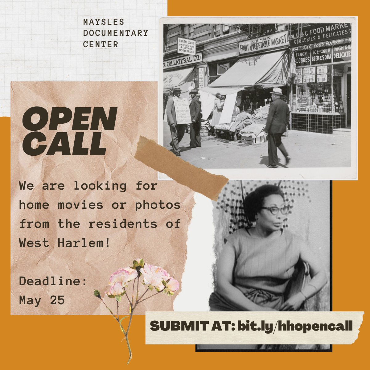 Are you a current or former resident of West Harlem? We'd love to see your home movies and family photos and celebrate them as a vital part of Harlem's rich visual culture!

📆 Deadline to submit is May 25.
💻 Submit at bit.ly/hhopencall