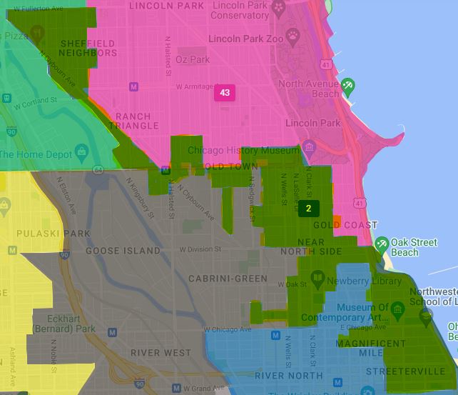 PoliticalChgo's tweet photo. The 2022 2nd Ward Chicago could be in Mr. Rogers Neighborhood.  Can you say "gerrymandering"?  Sure, I knew you could.  Will you be my friend in my gerrymandered neighborhood? @AldermanHopkins. https://t.co/6UnzHT6iMp
