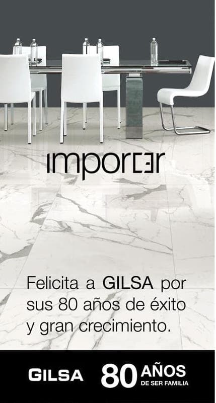 ImporcerOficial's tweet photo. ¡Felicitaciones a Gilsa!
#Imporcer #Tendencias2022 #porcelanato #arquitectos #decor #gilsamx #80años https://t.co/YOAqtv9PI5