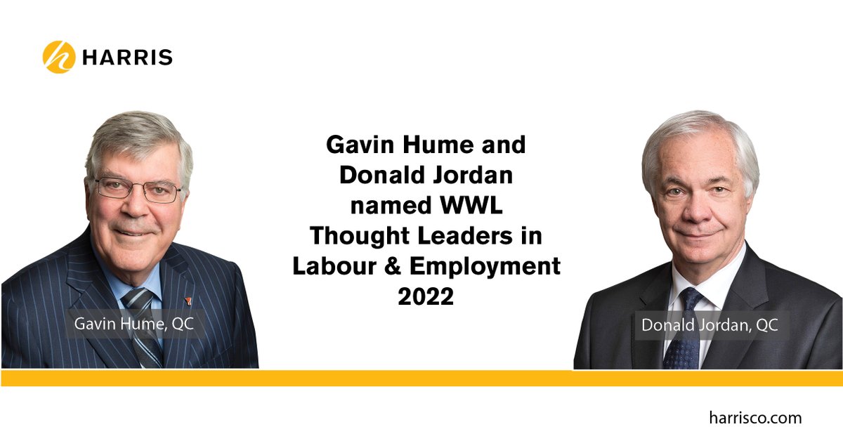 We are delighted to announce that our own Gavin Hume, QC and Donald Jordan, QC have been selected as thought leaders in Who's Who Legal - Labour &amp; Employment Report 2022: ow.ly/v8S350JagRU